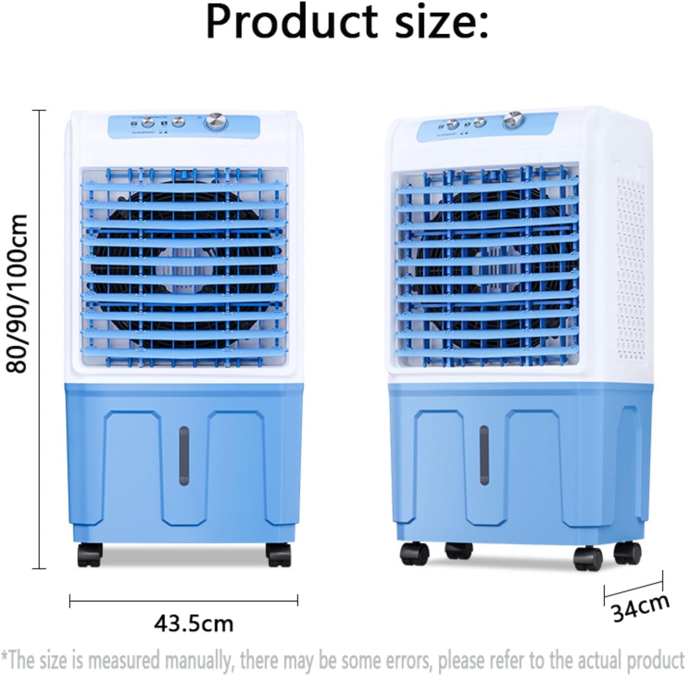 GENERIC Climatiseur Portable Avec Ventilateur à 3 Vitesses, Réservoir D'eau Extra Large, Oscillation à 120° Et Compartiment à Glace. Refroidisseur D'air Par évaporation Pour Chambre, Cuisine Et Autres Pièces.