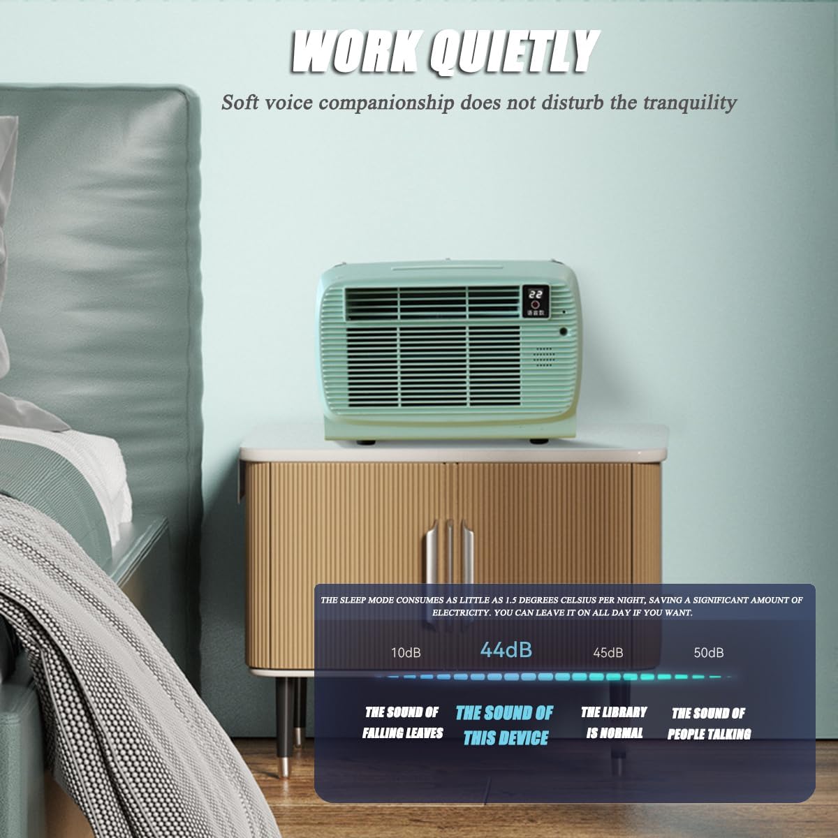  Portable AC 2200BTU Unité De Refroidissement Compacte Pour Les Petites Pièces RVs Camping Consommation De Faible Puissance Avec Panneau De Contrôle Et Climatiseur Efficace Sur Le Plan De La Minuterie