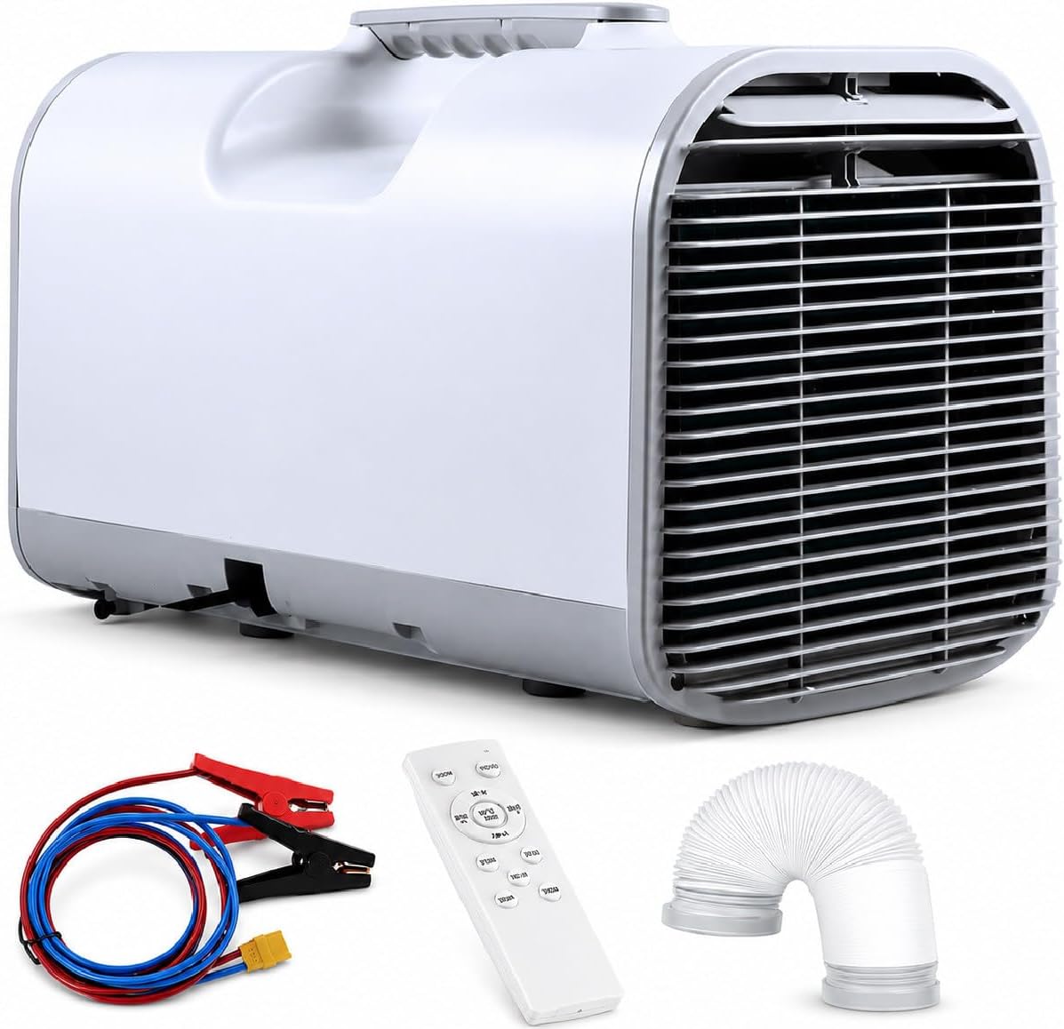  4777 BTU Unité De Climatisation Portable, Refroidisseur Extérieur 4 En 1 Avec Déshumidificateur Et Ventilateur.Système D'auto-Évaporation, Télécommande.Design Ultra-Calme Pour Le Camping, Les VR, Les