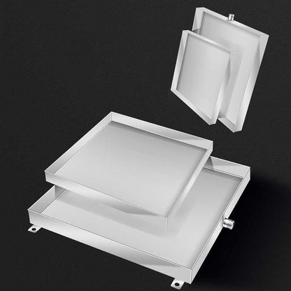  Bac Condensat Clim En Acier Inoxydable, 50 × 50 Cm, 60 X 60 Cm, Kit De Drainage De Climatiseur De Fenêtre, Bac De Récupération Du Climatiseur Avec Drain(500 X 500 Mm/20'' X 20'')