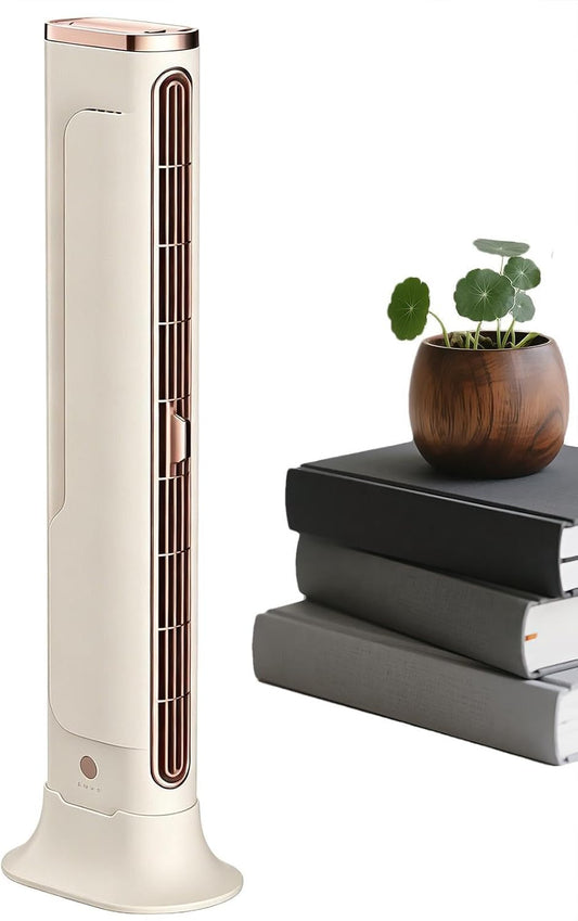  Petit Climatiseur Portable | Mini Tour Sans Pales Rechargeable Par USB | Ventilateur Climatiseur - Pour Bureau Extérieur Intérieur Voyage Camping-Car Garage Atelier Dortoir Cuisine