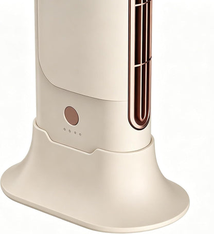  Petit Climatiseur Portable | Mini Tour Sans Pales Rechargeable Par USB | Ventilateur Climatiseur - Pour Bureau Extérieur Intérieur Voyage Camping-Car Garage Atelier Dortoir Cuisine