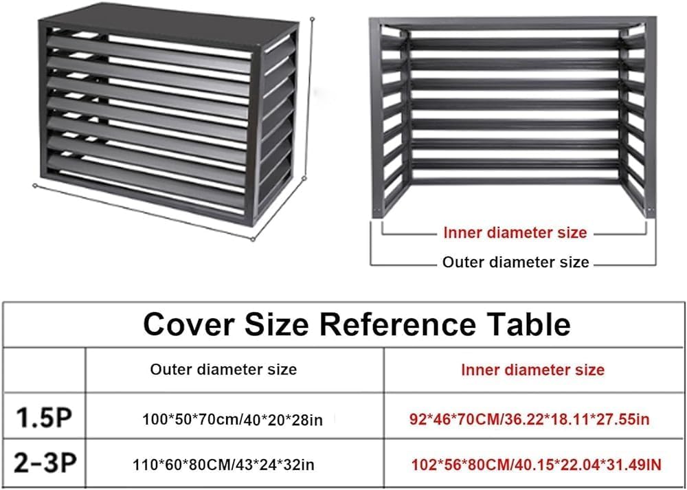 GENERIC Housse De Climatiseur Extérieur 110 X 60 X 80 Cm – Protection Marron Résistante Aux Intempéries – Protection De Toit Plat Pour Unités De Climatisation – Protection Contre Les Intempéries