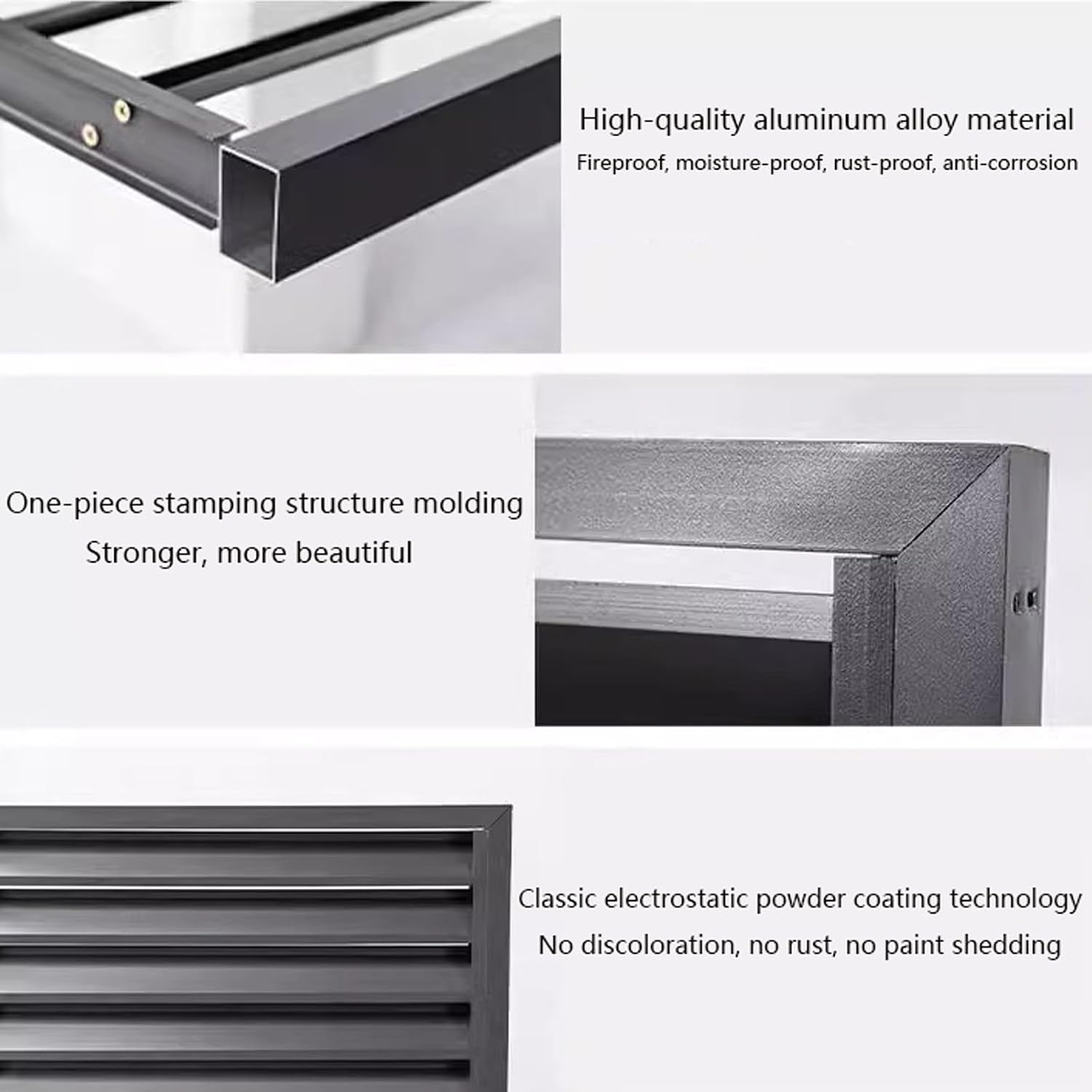 GENERIC Housse De Climatiseur D'extérieur Résistante Aux Intempéries – Protecteur De Pompe à Chaleur En Aluminium Décoratif Et Réduction Du Bruit Pour Toutes Les Saisons – Idéal Pour La Maison Et Le Jardin