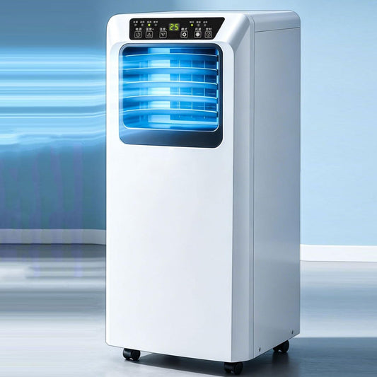 GENERIC Climatiseur Portable 8000 BTU Pour Pièces Jusqu'à 300 M², Refroidissement Silencieux, Déshumidificateur, Ventilateur, Télécommande, Minuterie 24h, Kit De Fenêtre Inclus, Mobilité Facile