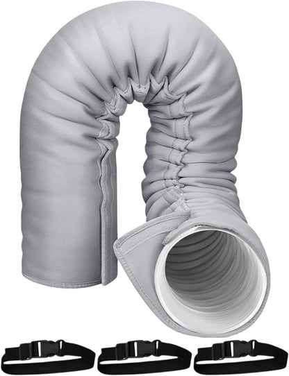  Portable AC Hose Insulation Sleeve | Portable Insulated Cover | 3 Adjustable Straps AC Pipe Insulation | Energy Saving Hose Wrap For Indoor Outdoor Window Garage RV House Apartment Use