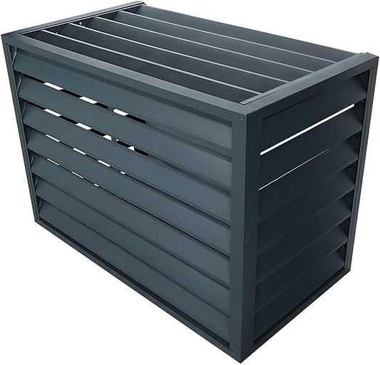 GENERIC Housse De Protection Pour Climatiseur D'extérieur - Grille Décorative En Alliage D'aluminium Pour Condensateur Et Pompe à Chaleur - Protection Contre Les Intempéries - Design Durable Et élégant