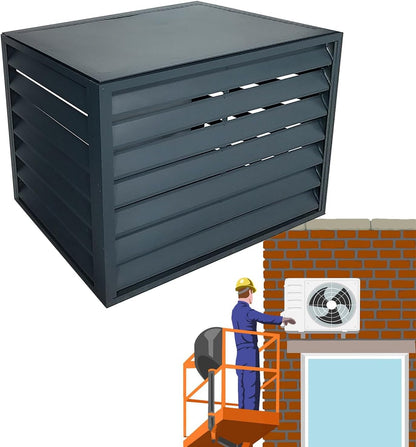 GENERIC Housse De Climatiseur D'extérieur Et Clôture Décorative – Cachette élégante Pour Unités De Climatisation – Présentoir Autoportant Pour Le Stockage Des Ordures Ou Du Matériel
