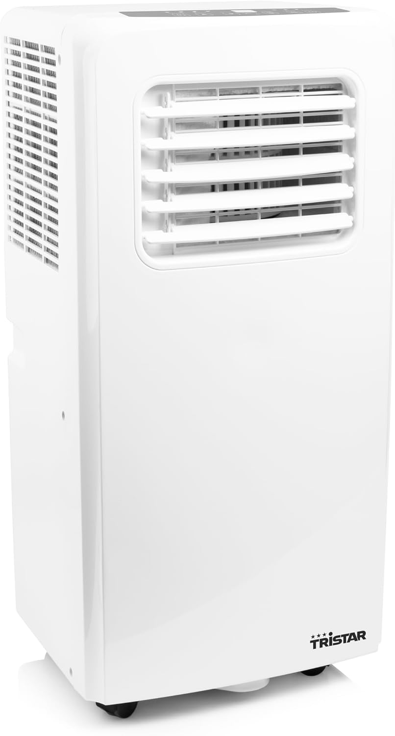  Tristar Climatiseur Mobile - 7 000 BTU - 3-en-1 - Déshumidifie, Rafraîchit, Ventile - Jusqu'à 25 M² - Kit Pour Fenêtre Inclus - AC-5478 [Classe énergétique A]