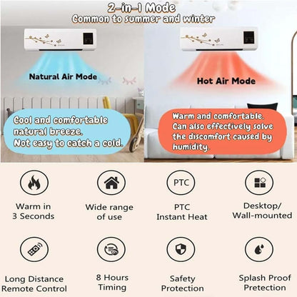  Split Max 2-en-1 Climatisation Avec Télécommande, Portable Pour Montage Mural, Chauffage Unité De Refroidissement Pour Chambre De Bureau, Économie D'énergie