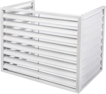  Couverture De Climatiseur De Fenêtre Extérieure, Couverture De Protection Résistante Aux Intempéries En Aluminium For Les Unités Extérieures, Écran De Confidentialité For Stores De Jardin (Color : Wh