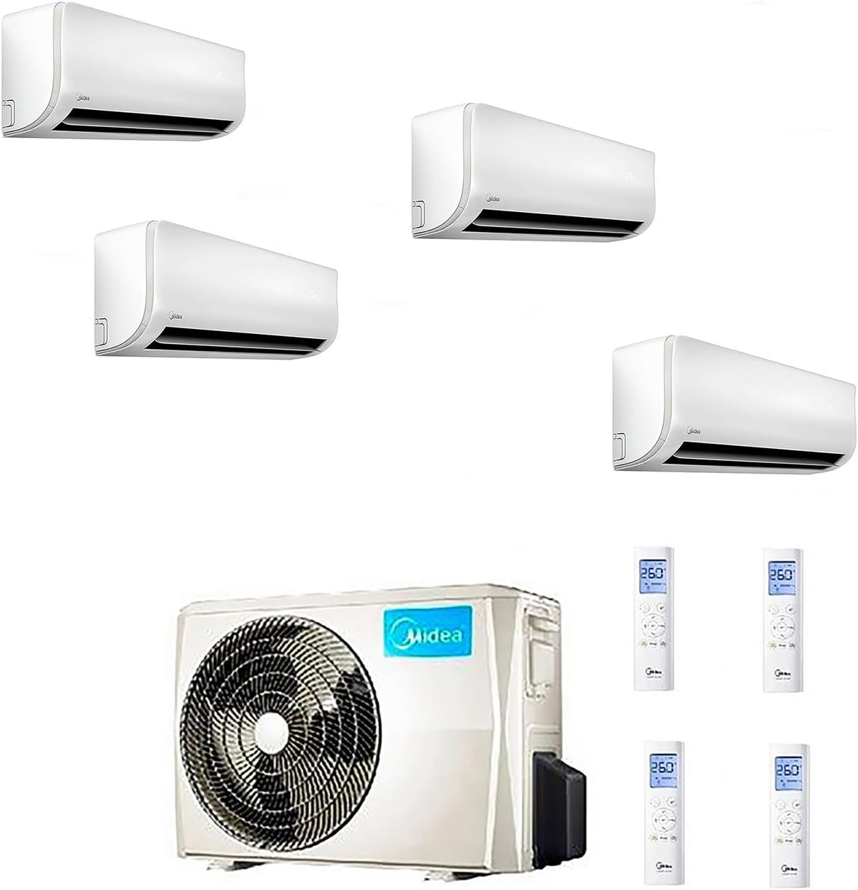  Climatiseur QuadRI 9+9+12+12 Midea EXTREME EXCLUSIVE WI FI READY R-32 U.E.M40B-36HFN8 FULL DC Inverter A++/A+