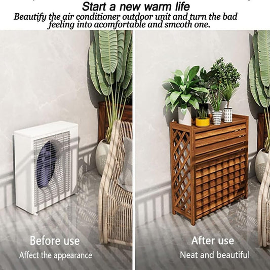 GENERIC Housse De Climatiseur Durable Et Grille Décorative Pour Pompe à Chaleur, équipement De Piscine Et étagère Pour Plantes, Protection Contre Les Intempéries 85 X 35 X 75 Cm