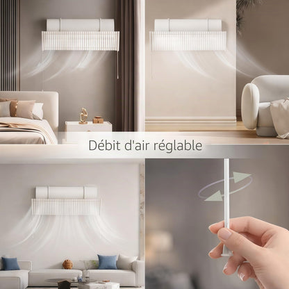  Déflecteur Climatiseur Universel,Déflecteur Réglable Pour Climatiseur Métal Pare Brise Air Conditionné Anti Direct Blowing Déflecteur Bouclier De Climatiseur Froid Pour La Maison
