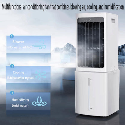  Climatiseur Mobile Silencieux 12L Refroidisseur Par évaporation Économie D'énergie Ventilateur Humidificateur 3 Vitesses 7.5H Minuterie Ventilateur Refroidisseur D'Air Pour Maison Bureau Chambre