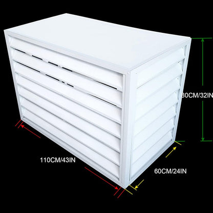 GENERIC Housse En Aluminium Pour Climatiseur – Protection Décorative Pour Unité Extérieure Pour Climatisation Et Pompe à Chaleur – Clôture Extérieure élégante Et Résistante Aux Intempéries Pour Un Usage