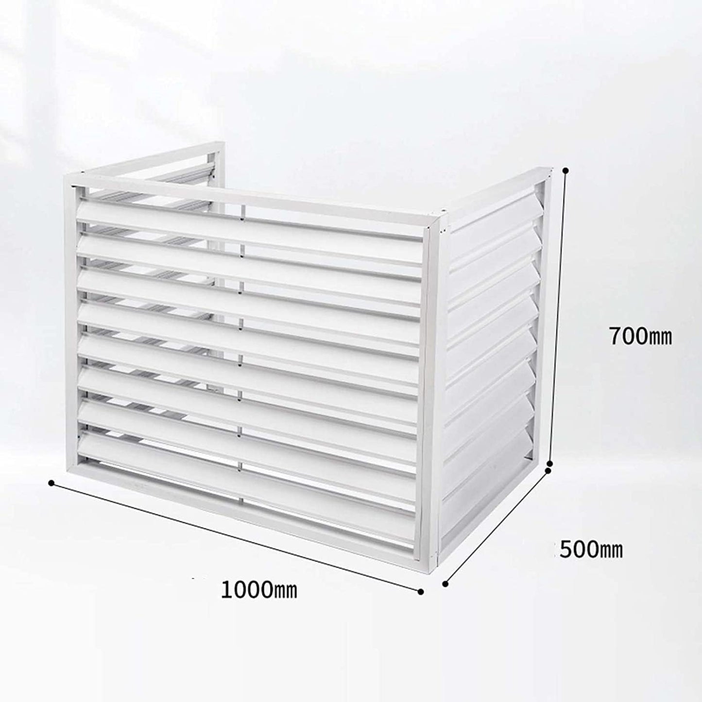  Couverture De Climatiseur De Fenêtre Extérieure, Couverture De Protection Résistante Aux Intempéries En Aluminium For Les Unités Extérieures, Écran De Confidentialité For Stores De Jardin (Color : Wh