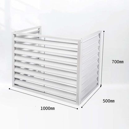  Couverture De Climatiseur De Fenêtre Extérieure, Couverture De Protection Résistante Aux Intempéries En Aluminium For Les Unités Extérieures, Écran De Confidentialité For Stores De Jardin (Color : Wh