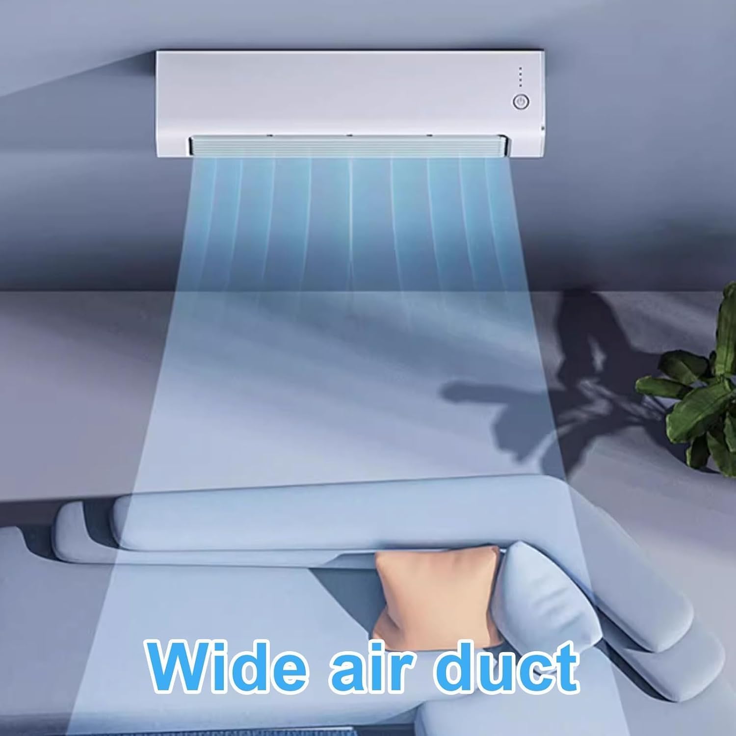  Ventilateur Sans Lame Portable Avec Circulateur D'air Silencieux à Distance à 3 Vitesses Pour Le Bureau De Chambre à Coucher, Refroidisseur D'espace Personnel De Montage Mural, Dispositif De Refroidis
