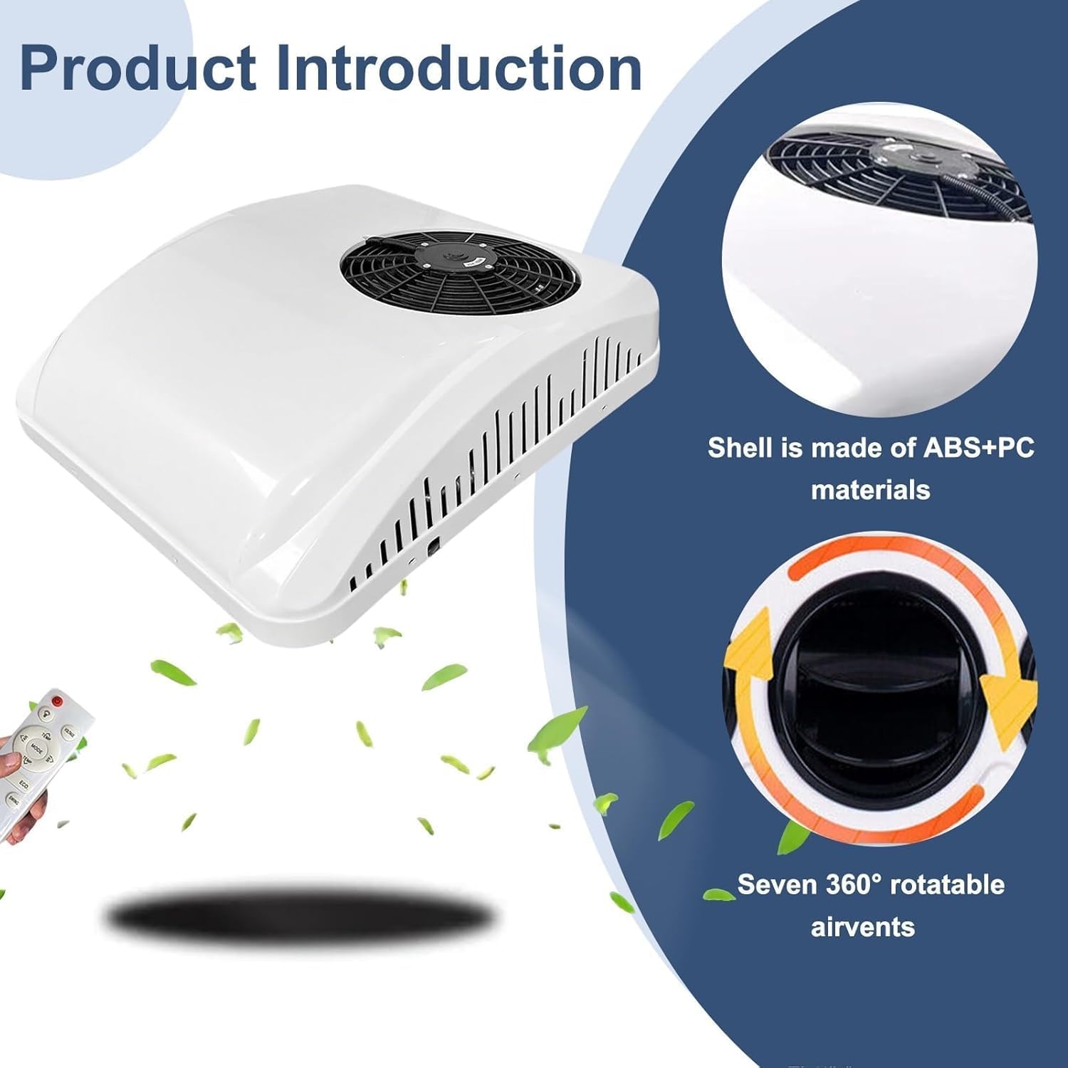 GENERIC Climatiseur 9500 BTU - Unité De Climatisation De Stationnement à Faible Puissance Avec Compresseur à Vis Pour Le Chauffage Et Le Refroidissement Pour Camping-car, Camion, Bateau, Caravane
