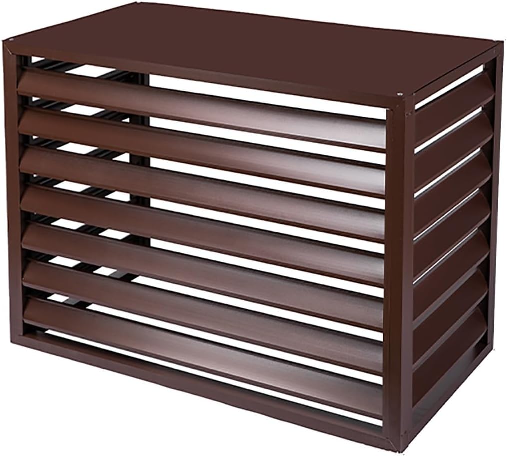 GENERIC Écran De Protection En Aluminium Pour Climatiseur Extérieur - Clôture élégante Pour Climatiseur - Protection Pour Pompe à Chaleur - Design Résistant Aux Intempéries