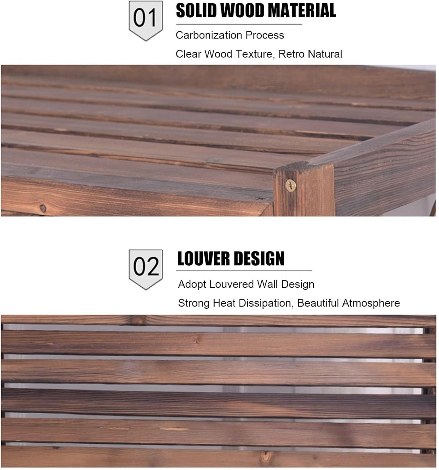 GENERIC Housse De Protection En Bois Massif Pour Climatiseur – Grille De Protection Pour Extérieur