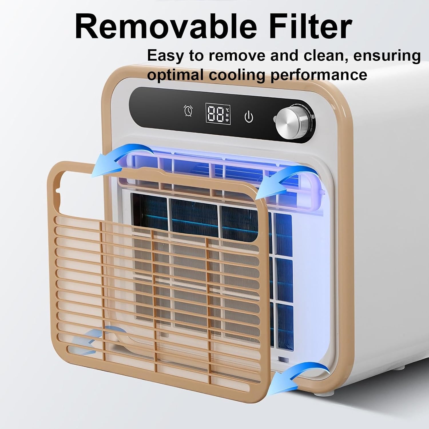  Climatiseur Portable Split, Aucun Tuyau De Conception Pour Les Tentes RVs, Refroidissement Silencieux Avec Télécommande WiFi, Minuterie 12H, Refroidisseur D'air Léger Pour Camping Caravan Small Spaces