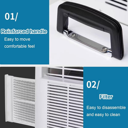  3000 BTU Portable Split AC, WiFi & Télécommande, 12H Minuterie, 130m3/h Airflow, Whisper Refroidissement Silencieux Pour Tente RV Home Office, Aucun Assemblage Requis
