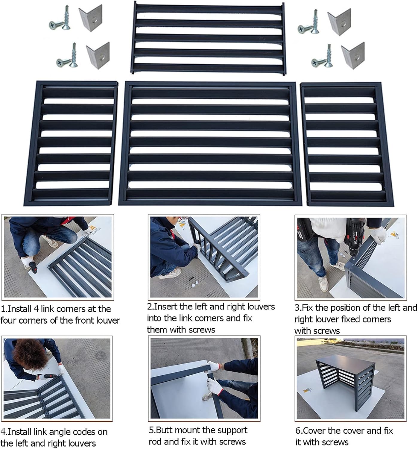 GENERIC Housse De Protection Pour Climatiseur Extérieur – Pare-vue Antivol Toutes Saisons – Housse Décorative Pour Climatisation Divisée Pour Unités Extérieures Et Protection élégante
