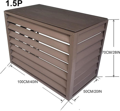 GENERIC Housse En Aluminium Pour Climatiseur - Résistante à L'eau Et Au Vent - Design Anti-grêle - Idéale Pour Une Utilisation En Intérieur Et En Extérieur.