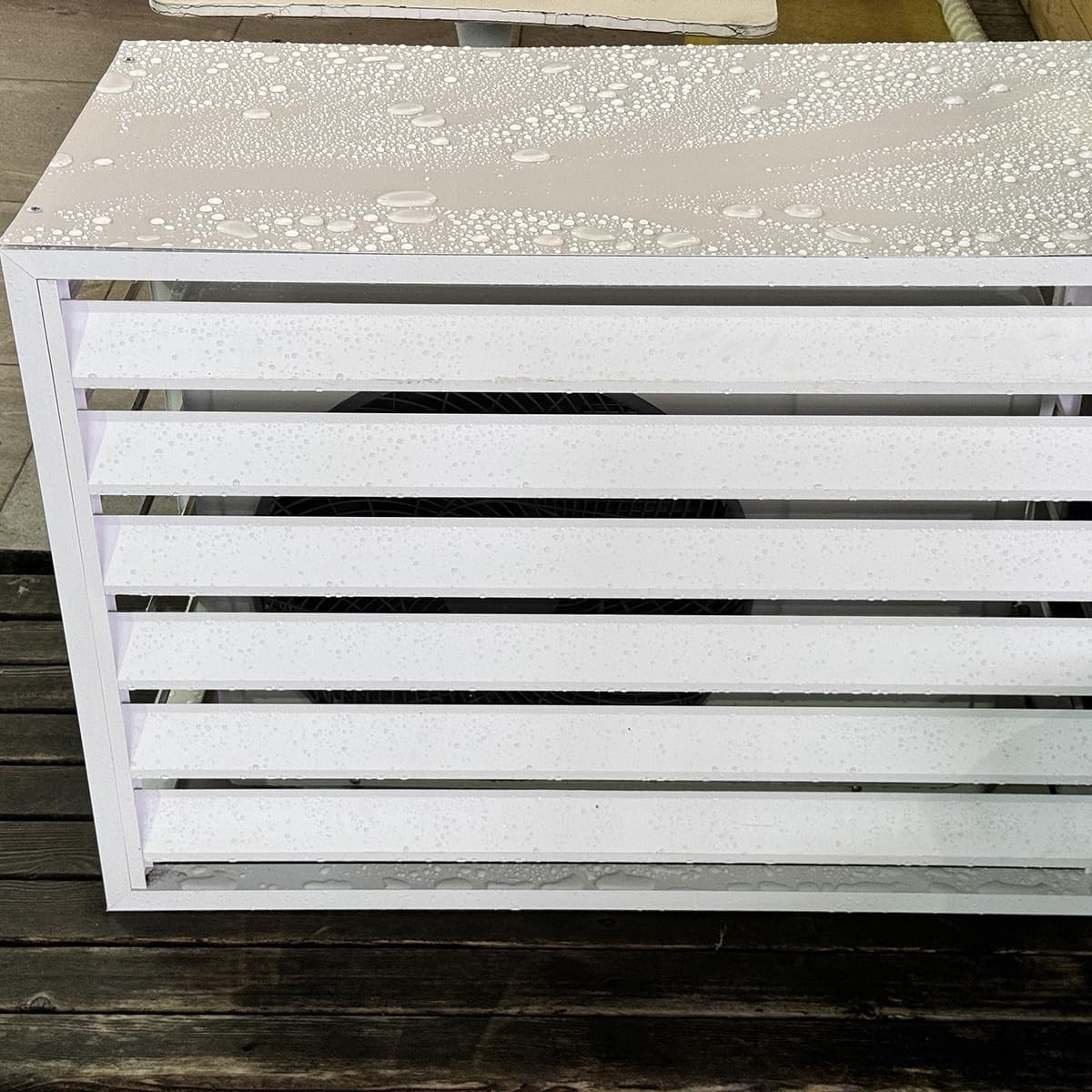  Housse De Protection En Alliage D'aluminium Pour Climatiseurs Et Pompes à Chaleur - Résistante Aux Intempéries - Blanc - 110 X 60 X 80 Cm