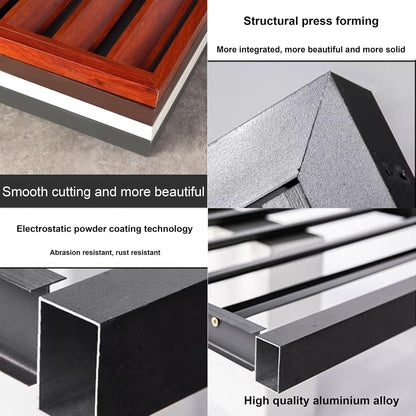 GENERIC Housse De Climatiseur D'extérieur En Aluminium – Réduction Du Bruit Et Protection Contre Les Intempéries – Support Polyvalent Gris Pour Plantes à Toit Plat Pour Unités Extérieures Dimensions : 100 X