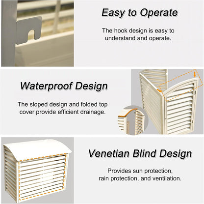 GENERIC Housse De Protection Imperméable Pour Climatiseur Extérieur, 100 X 50 X 85 Cm, Résistante Aux Intempéries Pour Climatisation Et équipement De Piscine, Résistante Aux Intempéries.