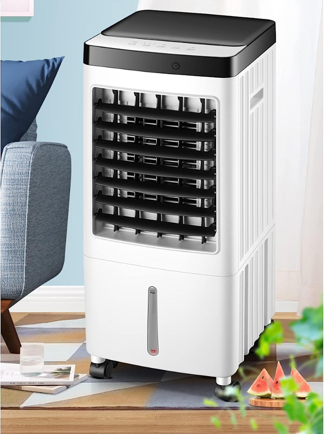 GENERIC Refroidisseur D'air Portable Sans Tuyau, Refroidisseur Sans Vent Sans Vent 10L Avec 3 Vitesses Et Fonction De Swing, Unité De Climatisation De Salle Silencieuse De Murmure Pour La Chambre De Bureau à