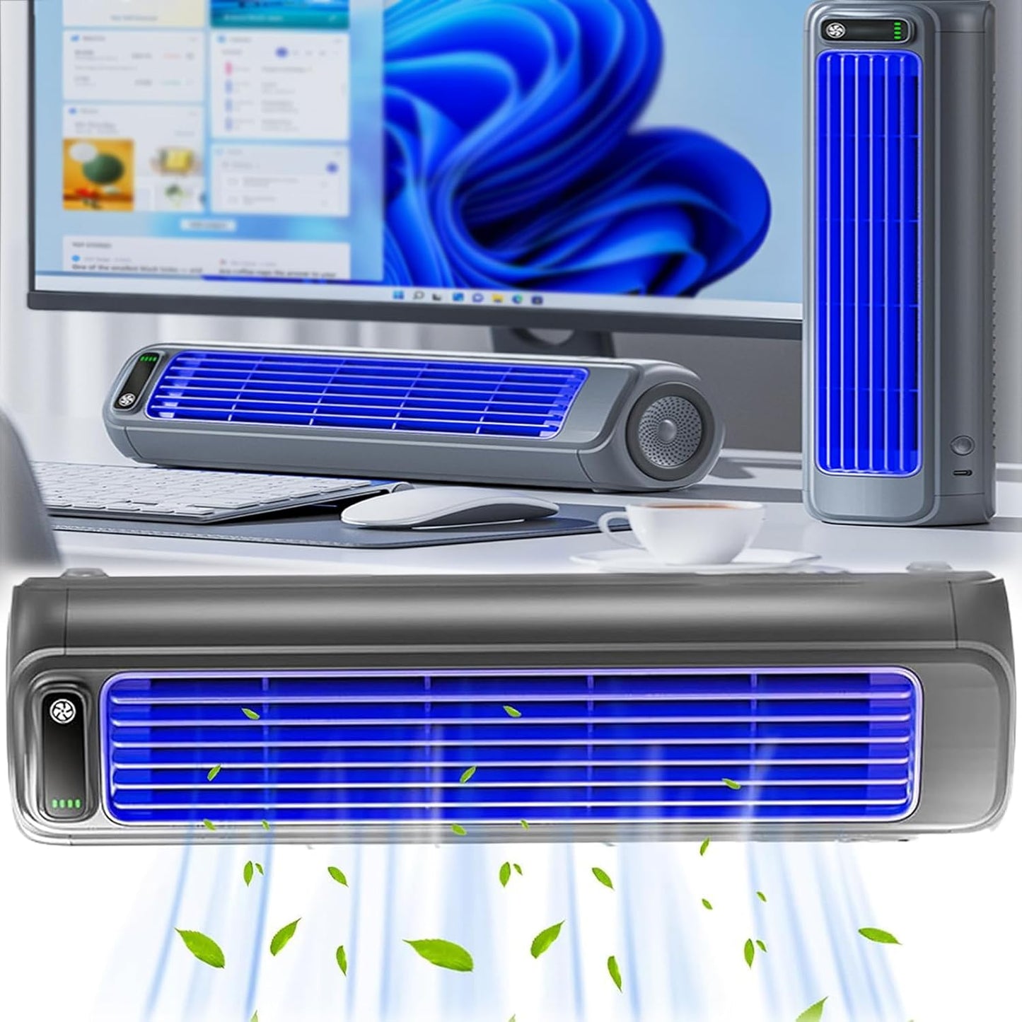  Climatiseur Portable Rechargeable Coldeez Cooling Ace, 150 Btus, 3 Vitesses, Compact, Pour Chambre Et Bureau