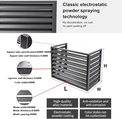  Housse De Protection Pour Climatiseur Extérieur – Ions D'aluminium Résistant Aux Intempéries Pour Unités AC 1,5P/2-3P/5P Et Pompes à Chaleur, Empêche Les Débris Et Le Feuillage