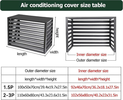 GENERIC Housse De Protection Résistante Aux Intempéries Pour Climatiseur Extérieur – Clôture Antivol Pour Climatiseurs Divisés – Protection Contre Les Intempéries – Convient à La Plupart Des Unités