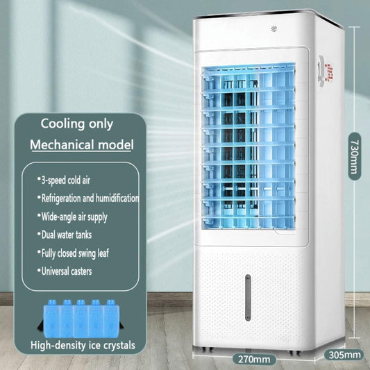 GENERIC Refroidisseur D'air Portable Avec Télécommande, 3 Vitesses Et 12H Minuterie, Ventilateur D'évaporation Silencieux Pour La Maison, Bureau, Chambre à Coucher.Basse Énergie 60W, Roues De Déplacement Faci