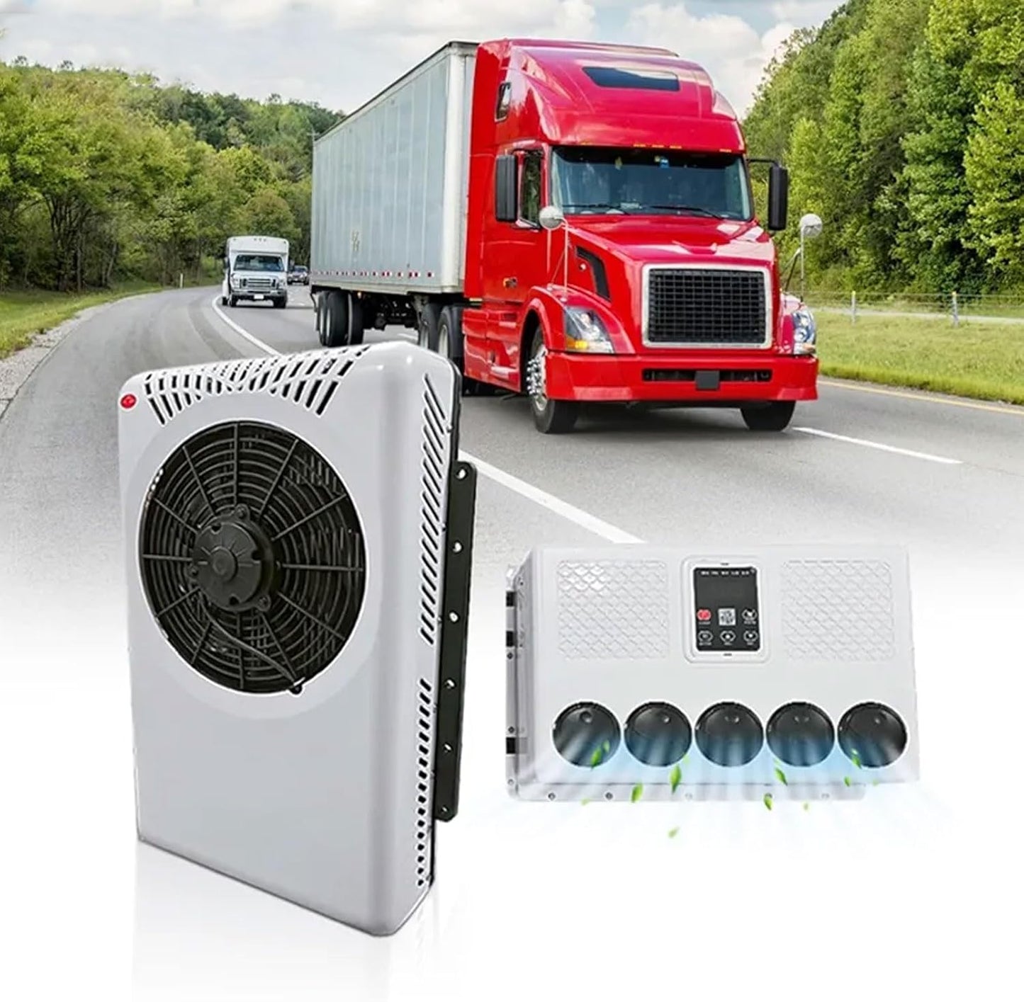 GENERIC Mini Climatiseur Split 6600 BTU DC Inverter, Silencieux Et Rapide, Stationnement électrique AC Pour Camions, Bus, Camping-cars, Pickups, Semi-remorques