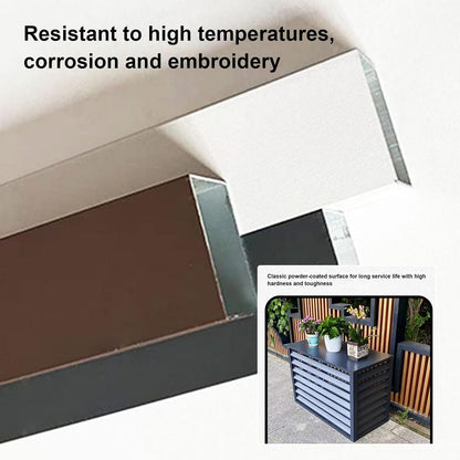 GENERIC Housse En Aluminium Pour Climatiseur – Protection Décorative Pour Unité Extérieure Pour Climatisation Et Pompe à Chaleur – Clôture Extérieure élégante Et Résistante Aux Intempéries Pour Un Usage