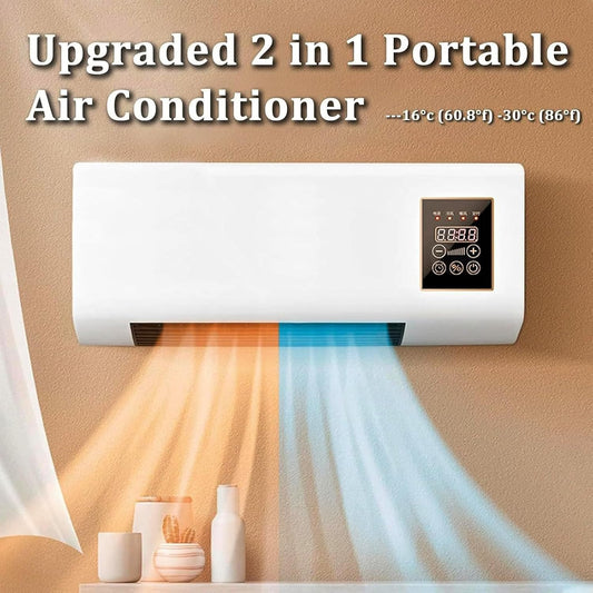  Air Conditionnement Ventilateur Portable Climafy 2 En 1 Refroidissement Et Chaud Sans Installation Télécommande Compact Ideal Office Home Fan