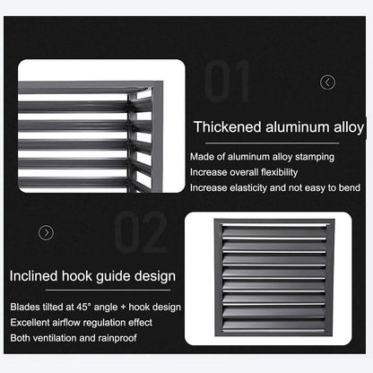 GENERIC Housse De Protection En Aluminium Pour Climatiseur Extérieur Et Pompe à Chaleur Pour Condensateur Et Radiateur - Résistante Aux Intempéries - Gris - Design Durable Et élégant