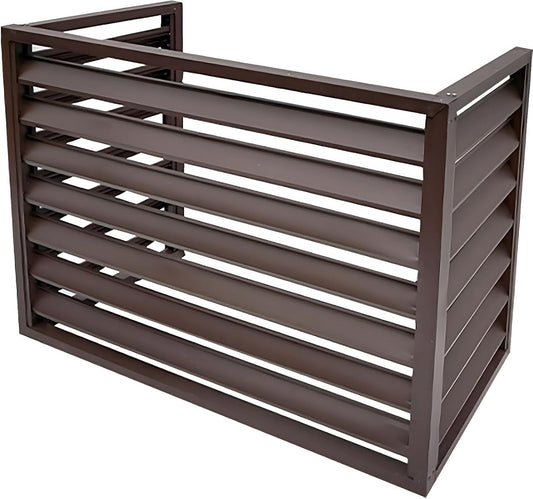 GENERIC Housse De Climatiseur D'extérieur En Aluminium – Clôture Autoportante à Persiennes Antirouille Résistante Aux Intempéries Design élégant Installation Et Entretien Faciles Pour Unités AC