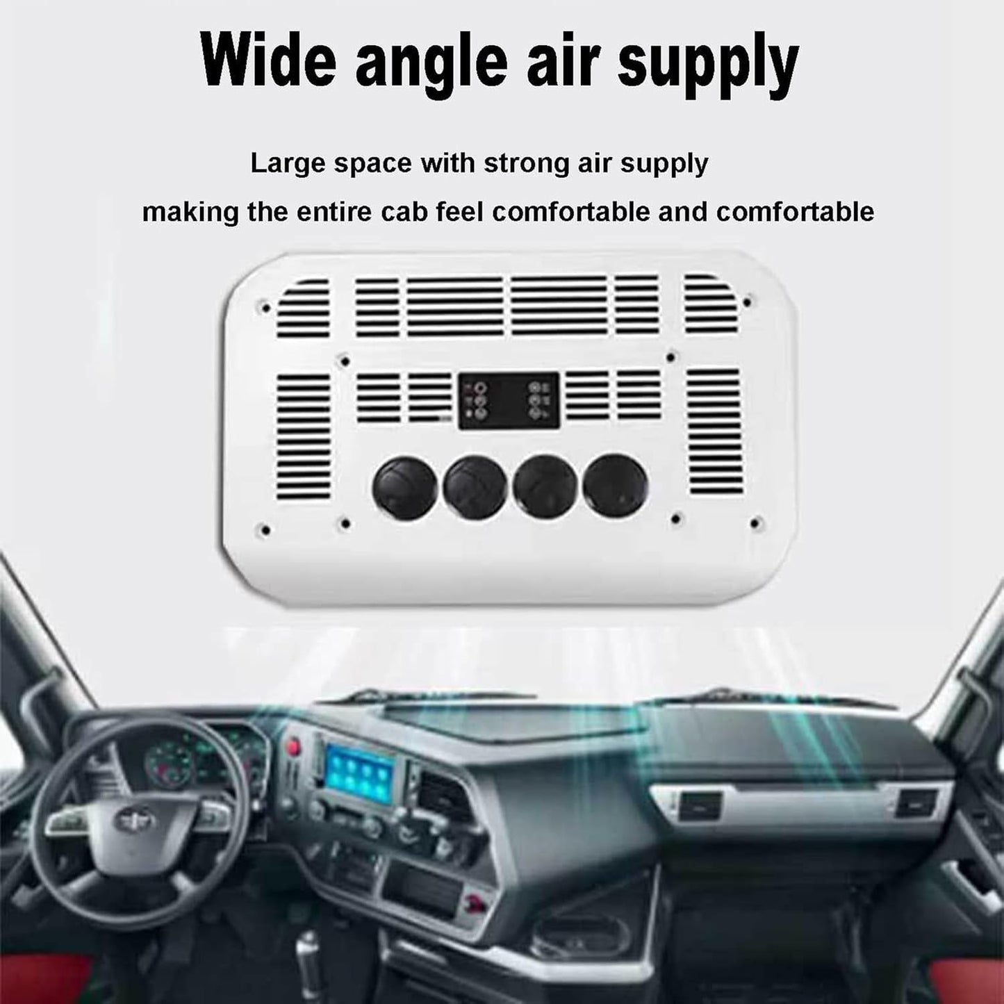  Climatiseur 12V/24V DC, 12V RV Rooftop DC Unit, Pour Camion, Bateau, Automobile, Camping-Car, Remorque De Voyage, Blanc-12V