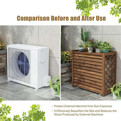 GENERIC Couvercle En Bois Pour Climatiseur Multifonction - Séparateur D'espace - Protection élégante Pour La Maison Et Le Bureau - Solutions De Climatisation élégantes.