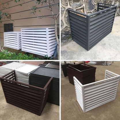 GENERIC Housse En Aluminium Pour Climatiseur à 3 Panneaux Pour Climatiseurs Extérieurs, Réduction Du Bruit, Résistant Aux Intempéries, 110 X 80 X 60 Cm, Marron