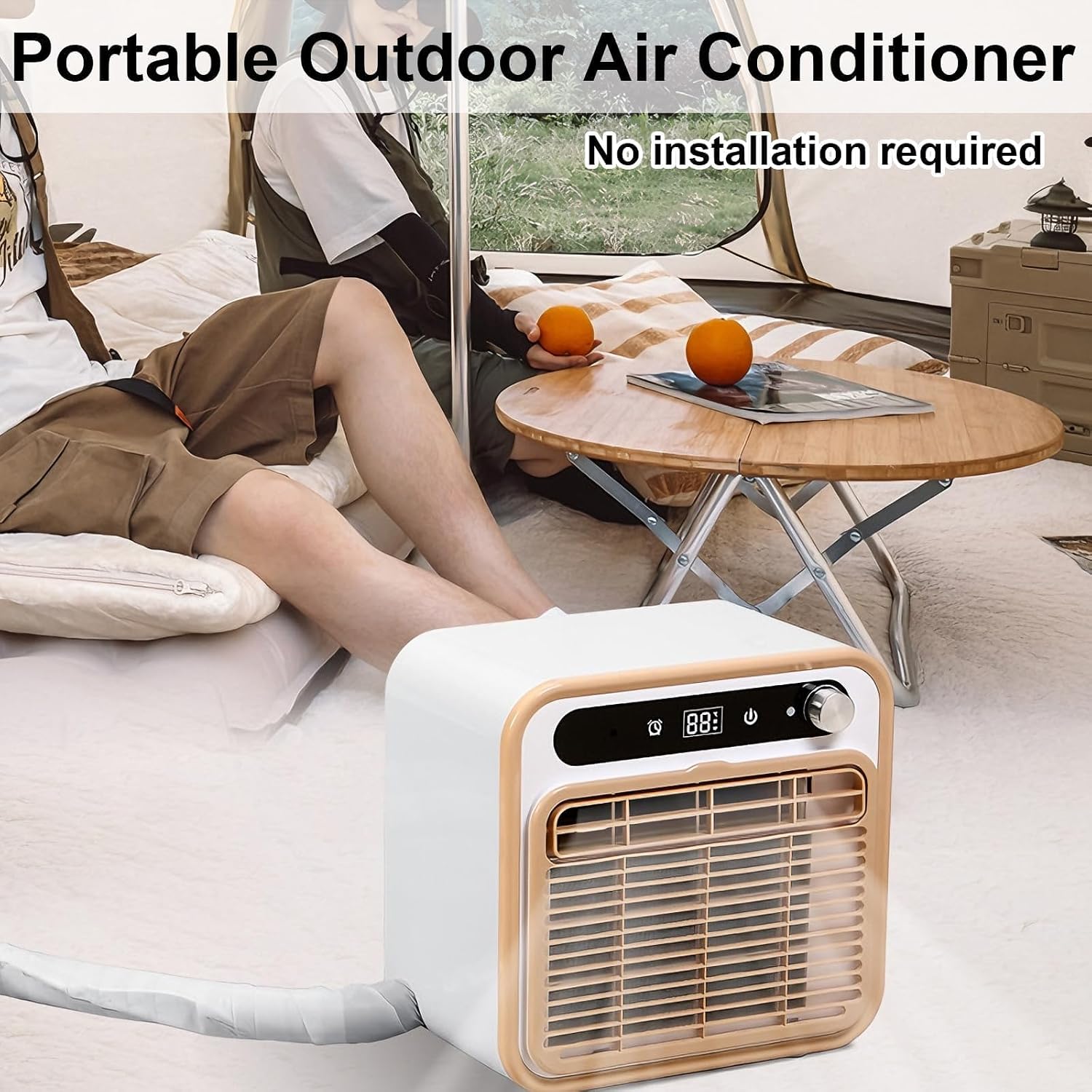  Portable Split AC 5000 BTU, APP & Télécommande, Refroidissement 40dB Silencieux, Minuterie 12H, Climatiseur Léger Pour VR, Camping, Chambre à Coucher, Bureau