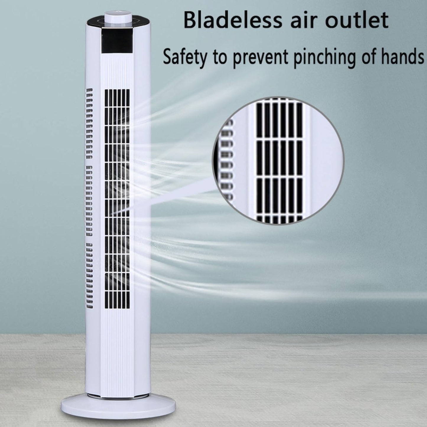 GENERIC Ventilateur De Tour Puissant Avec Télécommande, Refroidisseur D'air à Moteur à 3 Vitesses DC, Ventilateur De Refroidissement Portable Oscillant à 60 °, Minuterie 12H Pour La Salle De Bureau à Chambre