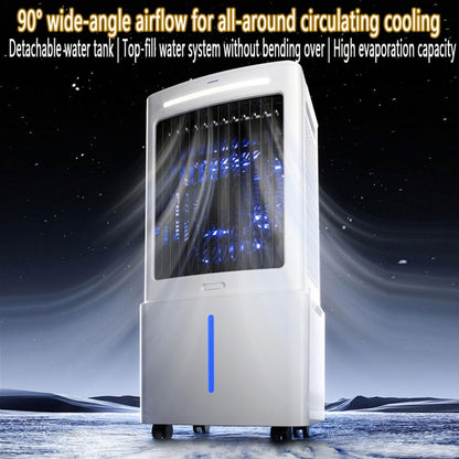 GENERIC Climatiseur Portable, Refroidisseur D'air Par évaporation Avec Réservoir De 25 L, Refroidissement Rapide, 3 Vitesses, Minuterie 12 H, Climatisation Sans Fenêtre Pour Chambre, Maison, Bureau