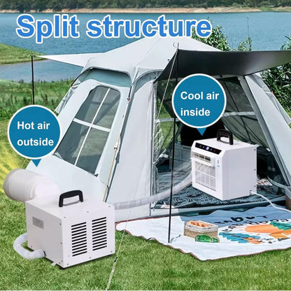  Climatiseur Split 13 000 Btu Avec Panneau Tactile, Télécommande Et Minuterie 24 H, Climatiseur Portable Pour La Maison, Le Bureau Et Le Camping, Assemblage Facile Requis